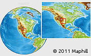 Physical Location Map of ZIP code 79009, within the entire country
