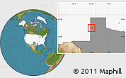 Satellite Location Map of ZIP code 79009, highlighted country, highlighted state
