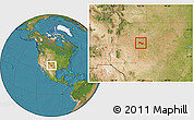 Satellite Location Map of ZIP code 79009