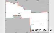 Gray Simple Map of ZIP code 79009, cropped outside