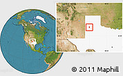 Satellite Location Map of ZIP code 79064, highlighted state