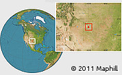 Satellite Location Map of ZIP code 79124