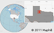 Gray Location Map of ZIP code 79248, highlighted country, highlighted state, hill shading
