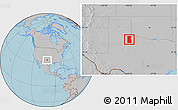 Gray Location Map of ZIP code 79248, highlighted county, hill shading