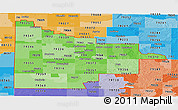 Political Shades Panoramic Map of ZIP codes starting with 793