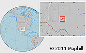Gray Location Map of ZIP code 79331, highlighted county, hill shading