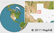 Satellite Location Map of ZIP code 79331, highlighted state