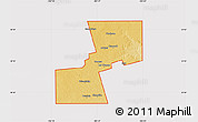Physical Map of ZIP code 79331, cropped outside