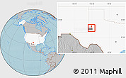 Gray Location Map of ZIP code 79342, highlighted country, highlighted county, hill shading