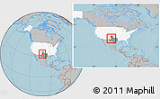 Gray Location Map of ZIP code 79342, highlighted country, highlighted state, within the entire country, hill shading