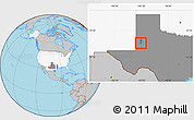 Gray Location Map of ZIP code 79342, highlighted country, highlighted state