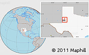 Gray Location Map of ZIP code 79342, highlighted county, highlighted state