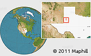 Satellite Location Map of ZIP code 79342, highlighted state
