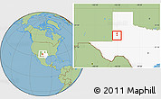 Savanna Style Location Map of ZIP code 79342, highlighted state