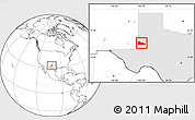 Blank Location Map of ZIP code 79360, highlighted state