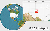 Satellite Location Map of ZIP code 79360, highlighted country, highlighted county