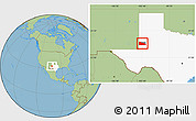 Savanna Style Location Map of ZIP code 79360, highlighted county, highlighted state