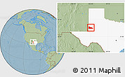 Savanna Style Location Map of ZIP code 79360, highlighted state, hill shading