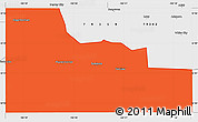 Political Simple Map of ZIP code 79360, single color outside, borders and labels