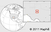 Blank Location Map of ZIP code 79373, highlighted country, highlighted county