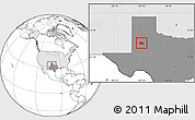 Blank Location Map of ZIP code 79373, highlighted country, highlighted state