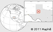 Blank Location Map of ZIP code 79373, highlighted state