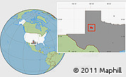 Savanna Style Location Map of ZIP code 79373, highlighted country, highlighted state