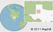Savanna Style Location Map of ZIP code 79373, highlighted state