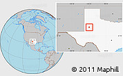 Gray Location Map of ZIP code 79377, highlighted state