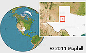 Satellite Location Map of ZIP code 79377, highlighted state