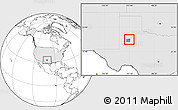 Blank Location Map of ZIP code 79381, highlighted country, highlighted county