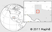 Blank Location Map of ZIP code 79381, highlighted state