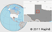 Gray Location Map of ZIP code 79381, highlighted country, highlighted state