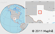 Gray Location Map of ZIP code 79381, highlighted state