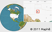 Satellite Location Map of ZIP code 79381, highlighted country, highlighted county