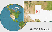 Satellite Location Map of ZIP code 79381, highlighted county, highlighted state