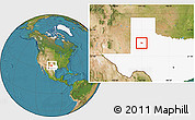 Satellite Location Map of ZIP code 79381, highlighted state