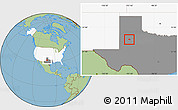 Savanna Style Location Map of ZIP code 79381, highlighted country, highlighted state