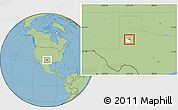 Savanna Style Location Map of ZIP code 79381, highlighted county