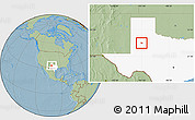 Savanna Style Location Map of ZIP code 79381, highlighted state, hill shading