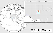 Blank Location Map of ZIP code 79412, highlighted country, highlighted county