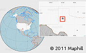 Gray Location Map of ZIP code 79423, highlighted country, highlighted county, hill shading