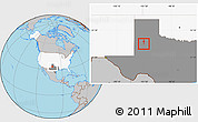 Gray Location Map of ZIP code 79423, highlighted country, highlighted state