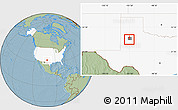 Savanna Style Location Map of ZIP code 79423, highlighted country, highlighted county, hill shading