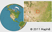 Satellite Location Map of ZIP code 79424