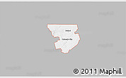 Gray 3D Map of ZIP code 79512, single color outside