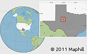 Savanna Style Location Map of ZIP code 79512, highlighted country, highlighted state