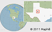 Savanna Style Location Map of ZIP code 79512, highlighted county, highlighted state, hill shading