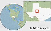 Savanna Style Location Map of ZIP code 79512, highlighted state, hill shading