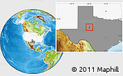 Physical Location Map of ZIP code 79532, highlighted country, highlighted state